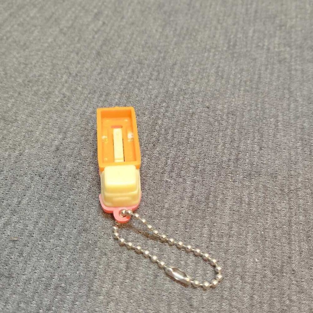 Miniature Orange Truck Keychain Charm Toy Collectible Bag Accessory